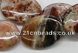 COP307 15.5 inches 22*30mm oval brandy opal gemstone beads wholesale