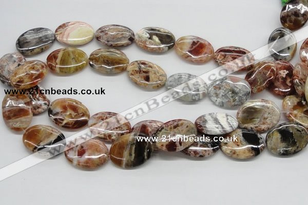 COP307 15.5 inches 22*30mm oval brandy opal gemstone beads wholesale