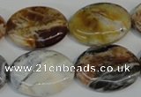 COP318 15.5 inches 18*25mm oval brandy opal gemstone beads wholesale