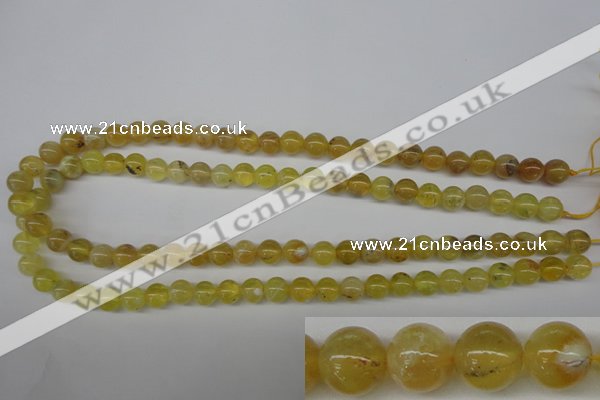 COP332 15.5 inches 8mm round yellow opal gemstone beads wholesale