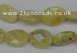 COP343 15.5 inches 13*18mm faceted oval yellow opal gemstone beads