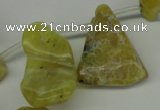 COP349 Top-drilled 12*22mm – 30*44mm freeform yellow opal gemstone beads