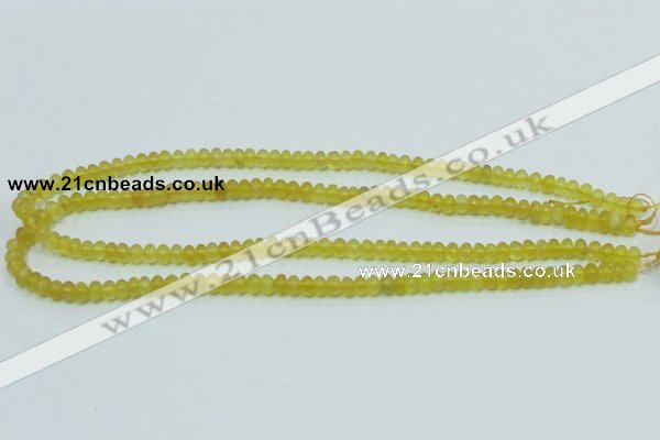 COP350 15.5 inches 4*6mm rondelle yellow opal gemstone beads wholesale