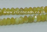 COP352 15.5 inches 5*8mm faceted rondelle yellow opal gemstone beads wholes