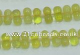 COP354 15.5 inches 6*12mm bone shape yellow opal gemstone beads