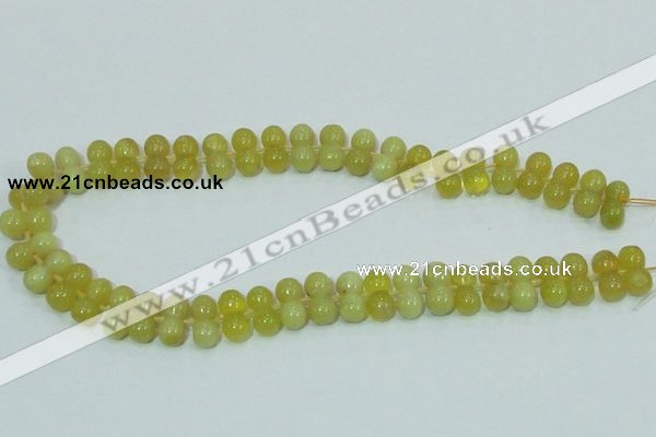 COP355 15.5 inches 8*16mm bone shape yellow opal gemstone beads