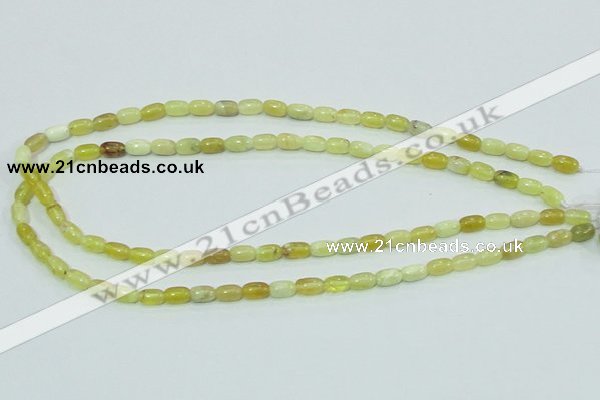 COP356 15.5 inches 5*8mm rice yellow opal gemstone beads wholesale