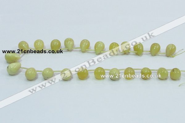 COP357 15.5 inches 13*18mm teardrop yellow opal gemstone beads