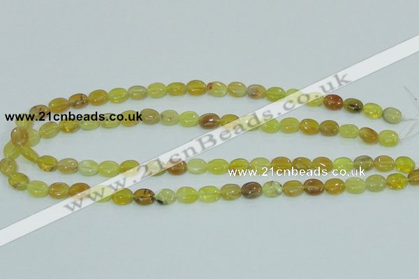 COP360 15.5 inches 8*10mm oval yellow opal gemstone beads wholesale