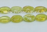 COP362 15.5 inches 10*14mm oval yellow opal gemstone beads wholesale