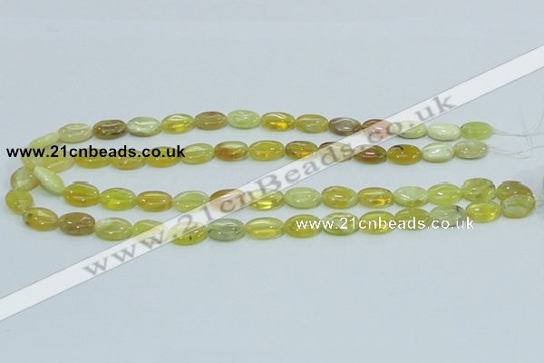 COP362 15.5 inches 10*14mm oval yellow opal gemstone beads wholesale