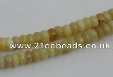 COP370 15.5 inches 4*6mm rondelle yellow opal gemstone beads