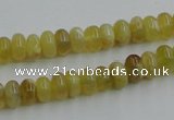 COP371 15.5 inches 5*8mm rondelle yellow opal gemstone beads