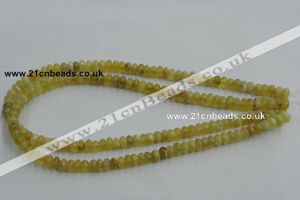 COP371 15.5 inches 5*8mm rondelle yellow opal gemstone beads