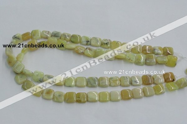 COP372 15.5 inches 12*12mm square yellow opal gemstone beads