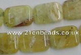 COP374 15.5 inches 15*20mm rectangle yellow opal gemstone beads