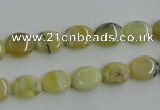 COP375 15.5 inches 8*10mm oval yellow opal gemstone beads wholesale