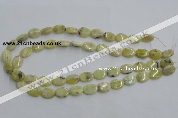 COP377 15.5 inches 12*16mm oval yellow opal gemstone beads wholesale