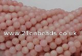 COP401 15.5 inches 4mm round Chinese pink opal gemstone beads