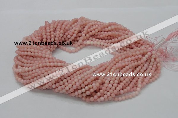 COP401 15.5 inches 4mm round Chinese pink opal gemstone beads