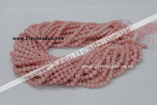 COP402 15.5 inches 6mm round Chinese pink opal gemstone beads