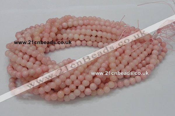 COP403 15.5 inches 8mm round Chinese pink opal gemstone beads