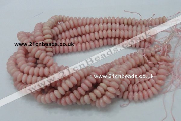 COP408 15.5 inches 5*10mm rondelle Chinese pink opal gemstone beads