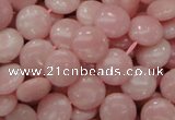 COP414 15.5 inches 12mm flat round Chinese pink opal gemstone beads