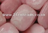 COP428 15.5 inches 20*30mm rectangle Chinese pink opal gemstone beads