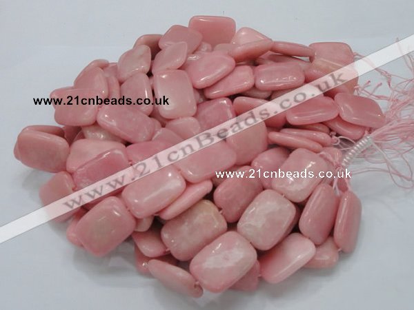 COP428 15.5 inches 20*30mm rectangle Chinese pink opal gemstone beads