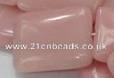 COP429 15.5 inches 30*40mm rectangle Chinese pink opal gemstone beads