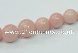 COP431 15.5 inches 8mm - 16mm round Chinese pink opal gemstone beads