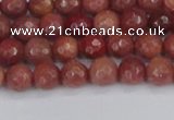 COP441 15.5 inches 4mm faceted round African blood jasper beads