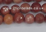 COP443 15.5 inches 8mm faceted round African blood jasper beads