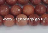 COP444 15.5 inches 10mm faceted round African blood jasper beads