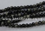 COP451 15.5 inches 4mm round natural grey opal gemstone beads