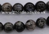 COP453 15.5 inches 8mm round natural grey opal gemstone beads