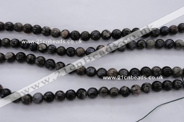 COP453 15.5 inches 8mm round natural grey opal gemstone beads