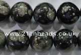 COP457 15.5 inches 16mm round natural grey opal gemstone beads