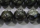 COP458 15.5 inches 18mm round natural grey opal gemstone beads