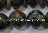 COP468 15.5 inches 20mm faceted round natural grey opal gemstone beads