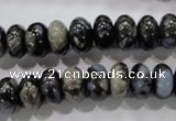 COP471 15.5 inches 8*12mm rondelle natural grey opal gemstone beads