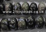 COP472 15.5 inches 10*16mm rondelle natural grey opal gemstone beads