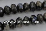 COP498 15.5 inches 5*8mm faceted rondelle natural grey opal beads