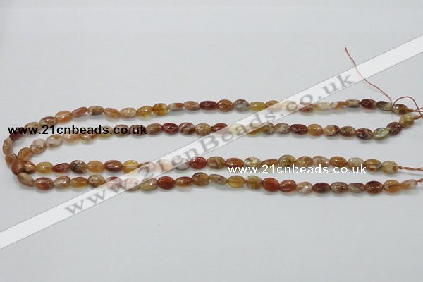 COP500 15.5 inches 6*8mm oval natural red opal gemstone beads