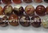 COP503 15.5 inches 12mm round natural red opal gemstone beads