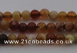 COP508 15.5 inches 4mm round natural red opal gemstone beads