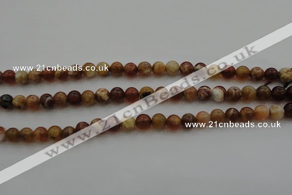 COP509 15.5 inches 6mm round natural red opal gemstone beads