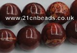 COP516 15.5 inches 18mm round red opal gemstone beads wholesale