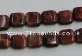 COP525 15.5 inches 10*10mm square red opal gemstone beads wholesale